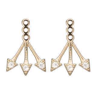 Christina Collect Gold-plated Add Ons - Icicles Smart with triangles with a total of 18 glittering white Topaz, model 673-G09